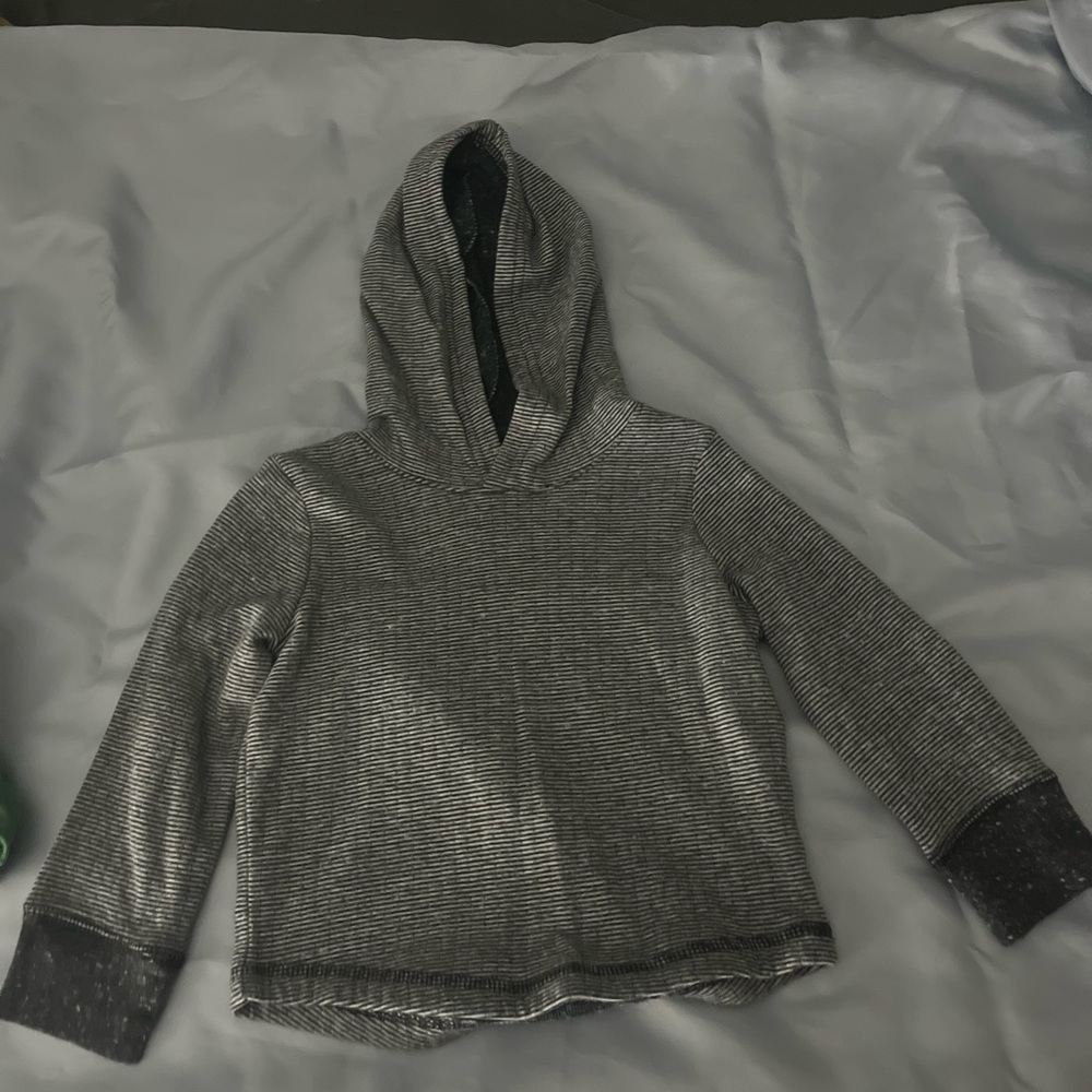 Okie Dokie Gray Striped Hoodie